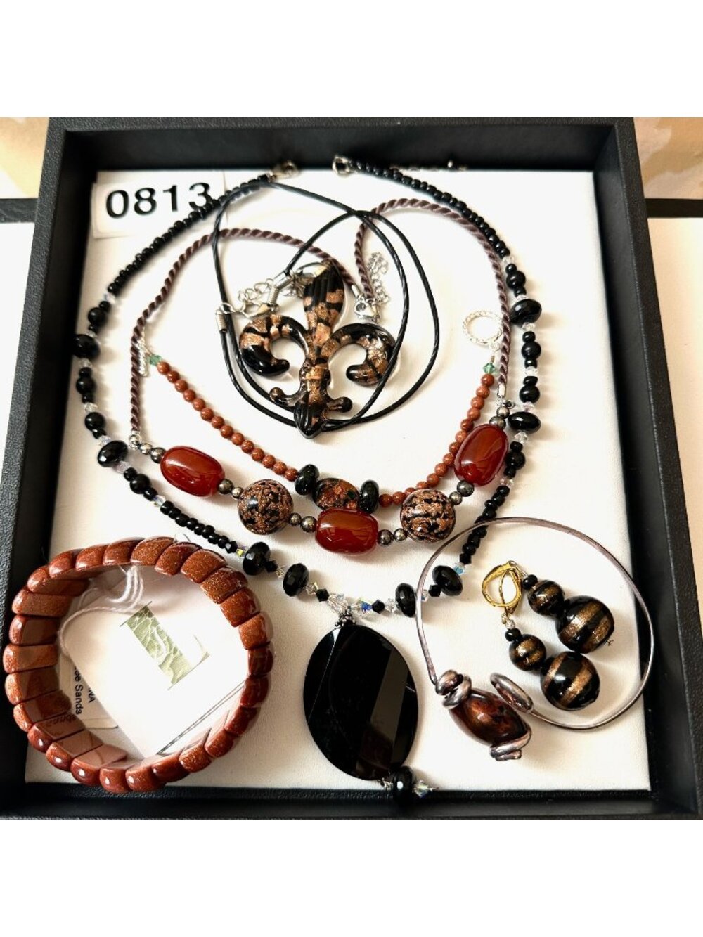 Jewelry Lot Vintage Modern Murano Glass Gold Stone Sterling Necklaces Earrings
